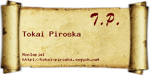 Tokai Piroska névjegykártya