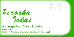 piroska tokai business card
